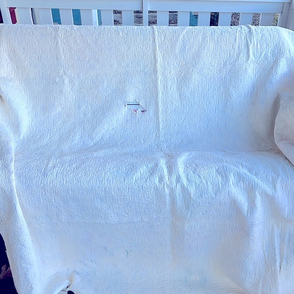 Antique Grandmothers Flower Garden Hexi Quilt - Picture 3 of 11